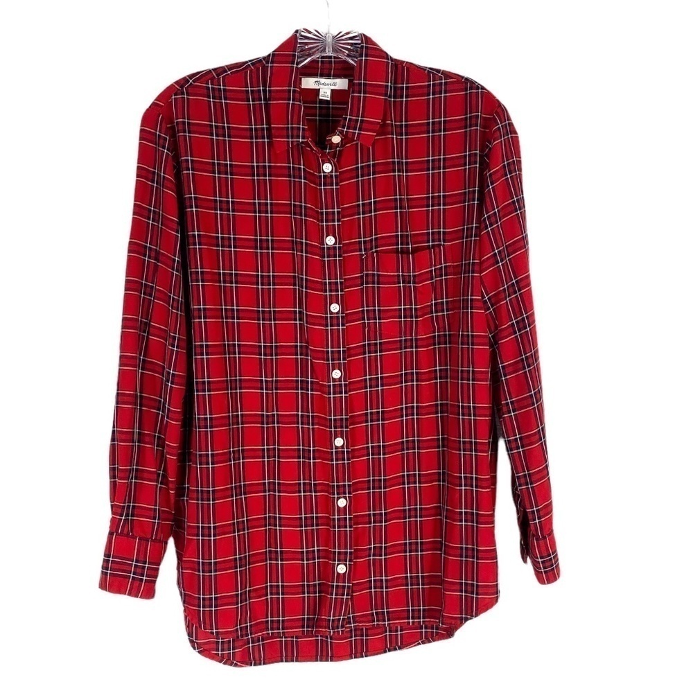 Madewell Oversized ExBoyfriend in Tartan Plaid SZ XS